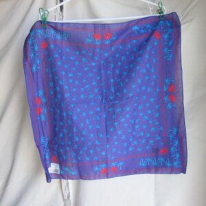 NWT Vintage GAP Cotton scarf purple palm motif